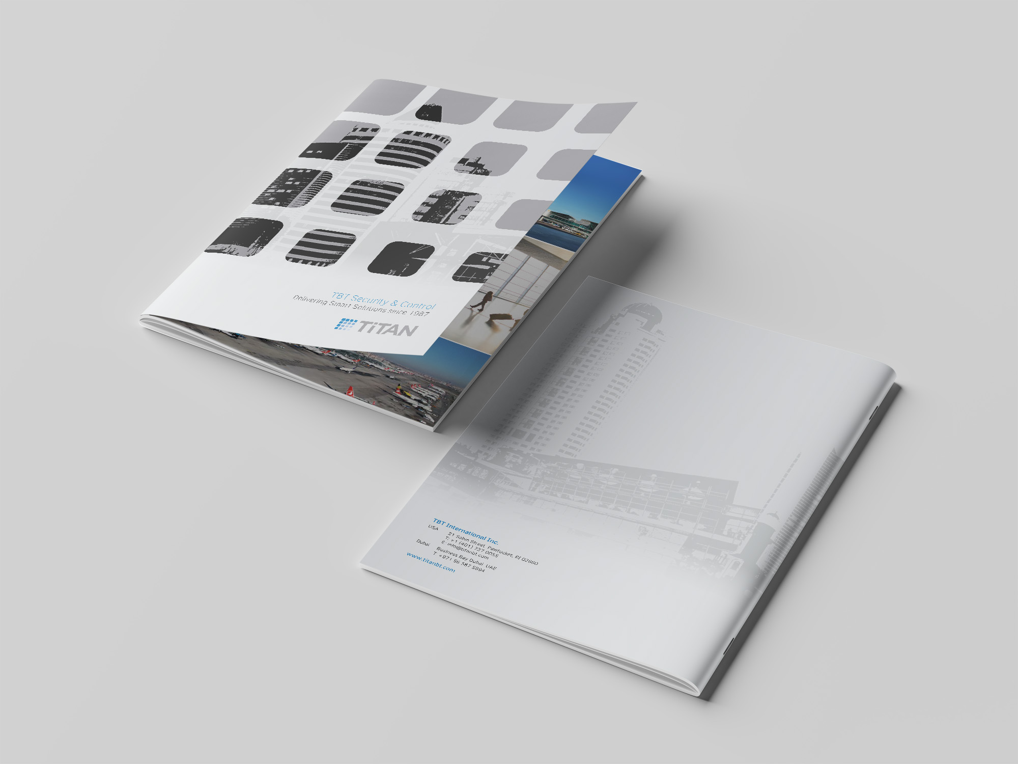 Titan BT company catalog displayed as a printed brochure