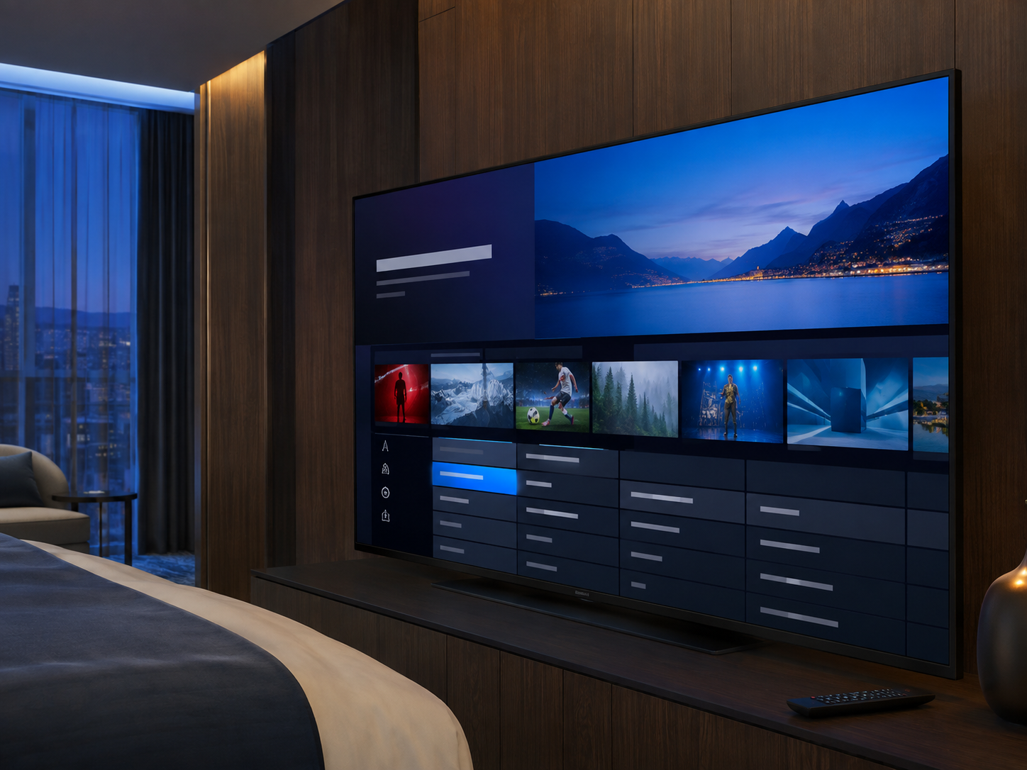 Hospitality TV welcome and guest interface concept